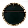 Image 2 : Vintage 14k Yellow Gold Carved Round Hematite Intaglio Brooch or Pendant