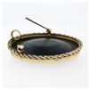 Image 5 : Vintage 14k Yellow Gold Carved Round Hematite Intaglio Brooch or Pendant