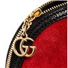 Image 8 : Gucci Red Suede Black Leather Ophidia Dome Shoulder Bag