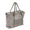 Image 2 : Chanel Metallic Silver CC Chain Tote Bag