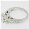 Image 5 : 14k White Gold 1.50 ctw 3 Radiant Diamond Engagement Ring w/ Round Accents Sz 5.