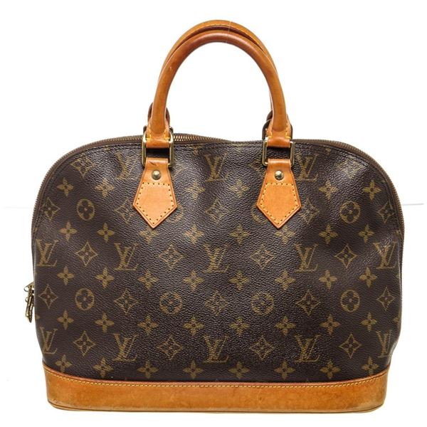 Louis Vuitton Brown Alma MM Satchel Bag