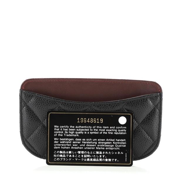 Chanel CC Card Holder Quilted Caviar