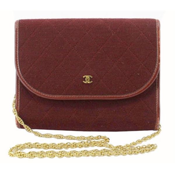 Chanel Red Quilted Tweed Square Flap Shoulder Bag