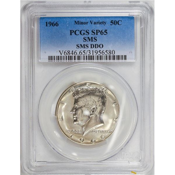 1966-SMS Kennedy Half Dollar Coin PCGS SP65