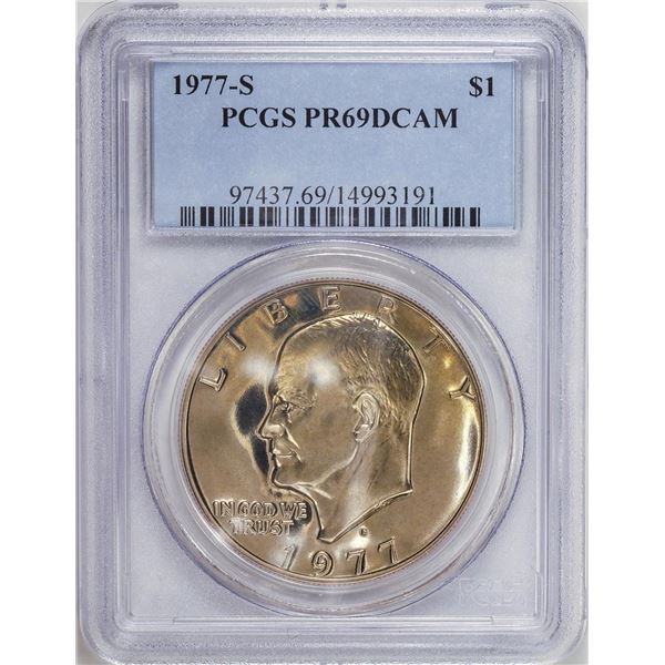 1977-S Eisenhower Dollar Coin PCGS PR69DCAM