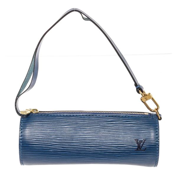 Louis Vuitton Blue Epi Leather Mini Papillon Pochette Bag