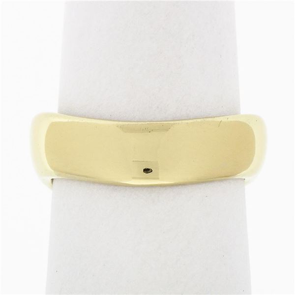 Angela Cummings Solid 18k Yellow Gold 6.0mm Wave Polished Wavy Dome Band Ring