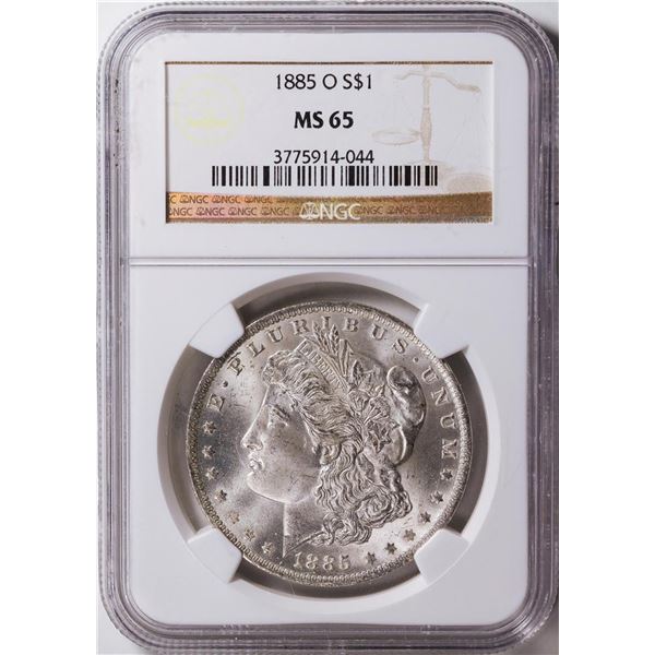 1885-O $1 American Silver Eagle Dollar Coin NGC MS65