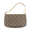 Image 1 : Louis Vuitton Brown Monogram Canvas Leather Pochette Accessoires Shoulder Bag