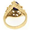 Image 5 : Estate 14k Yellow Gold 1.98 ctw Amethyst Coral Reef Nugget Cocktail Ring