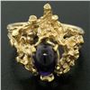 Image 6 : Estate 14k Yellow Gold 1.98 ctw Amethyst Coral Reef Nugget Cocktail Ring