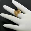 Image 7 : Estate 14k Yellow Gold 1.98 ctw Amethyst Coral Reef Nugget Cocktail Ring