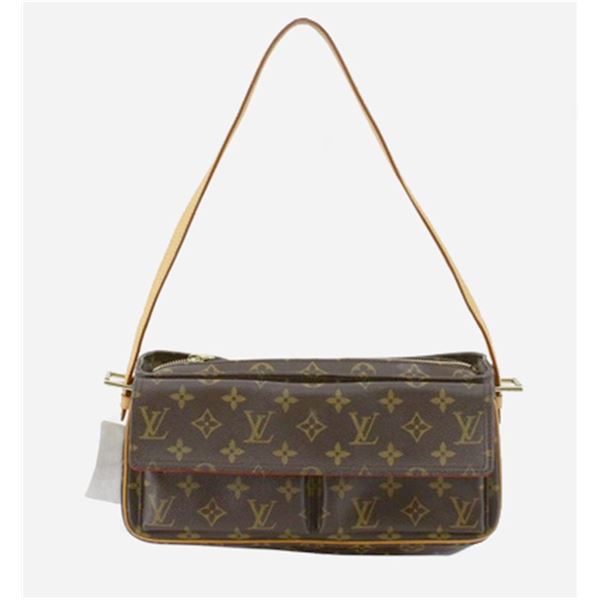 Louis Vuitton Brown Monogram Canvas Leather Viva Cite MM Shoulder Bag