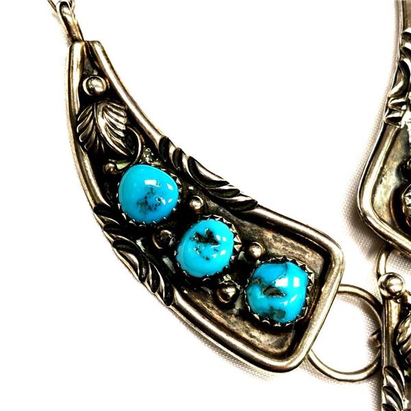 Native American 3 Pannel Turquoise Necklace