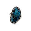 Image 1 : Navajo Rare Stormy Mountain Turquoise Ring