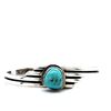 Image 4 : Vintage Navajo Castle Dome Turquoise Cuff Signed