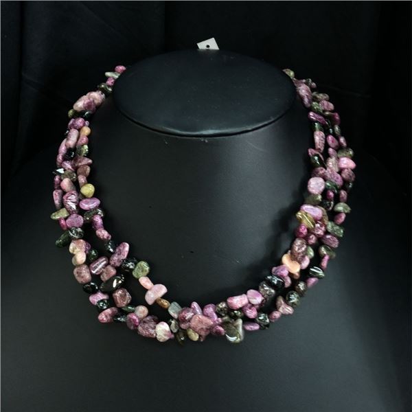 Navajo Tourmaline & Green Amethyst Necklace