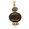Image 1 : Handmade Labradorite, Jasper Citrine Large Pendant