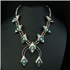 Image 3 : Navajo Circa 1950'S Turquoise SS Squash Blossom