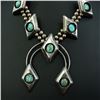 Image 4 : Navajo Circa 1950'S Turquoise SS Squash Blossom