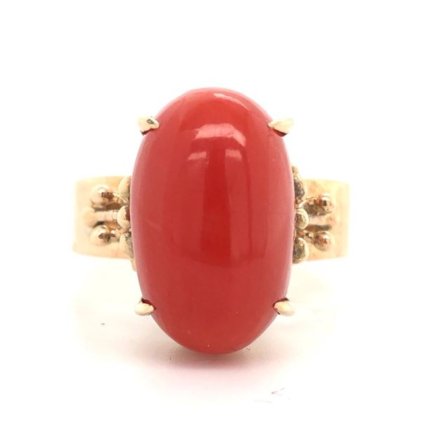 Handmade Mediterranean Coral Ring