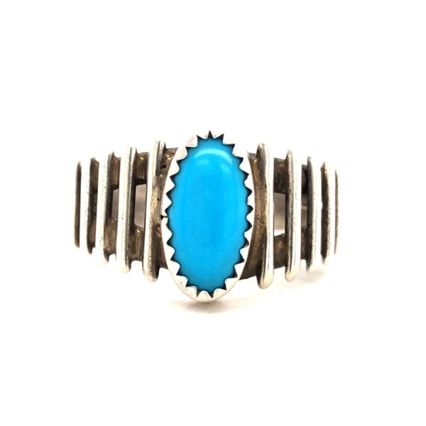 Handmade Navajo Sleeping Beauty Turquoise Ring