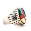 Image 3 : Hopi Vintage Handmade Inlay Sterling Silver Ring