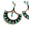 Image 3 : Mexico Vintage Kingman Turquoise Earrings