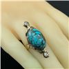 Image 10 : Handmade Spider Web Turquoise Ring