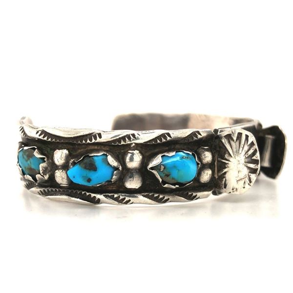 Navajo Sleeping Beauty Turquoise Watch Band