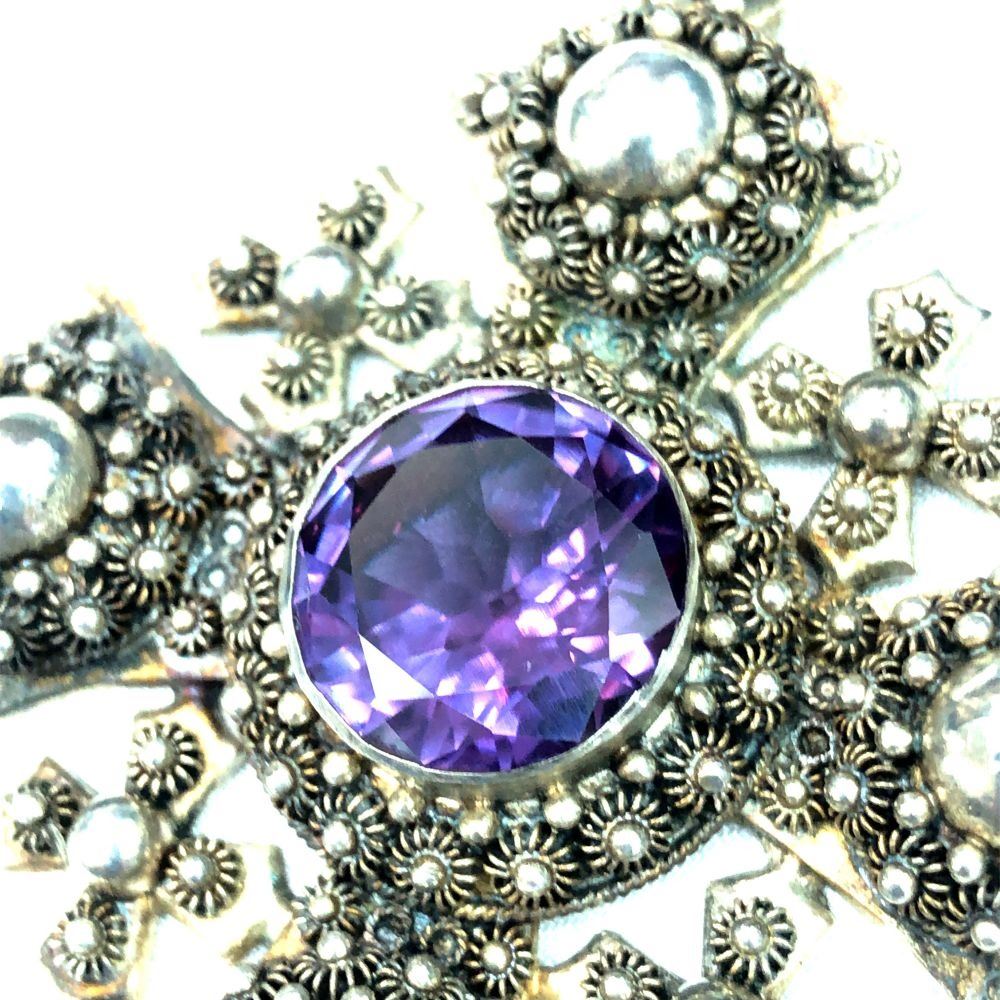 Unique Circa 1900 Jerusalem Cross with Alexandrite