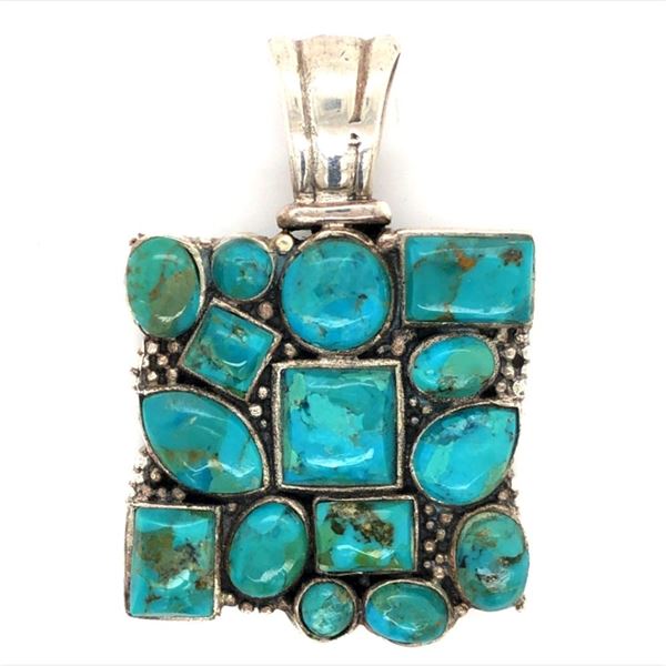 Mexico 925 Silver Royston Turquoise Pendant