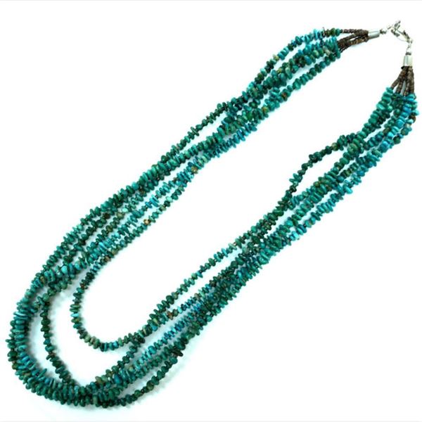 Beautiful 5 Strand Royston Turquoise Necklace