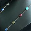 Image 10 : Vintage 925 Turquoise Lapis Red Jasper Necklace