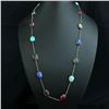 Image 2 : Vintage 925 Turquoise Lapis Red Jasper Necklace