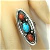 Image 4 : Navajo Coral & Turquoise Sadie Sam Ring