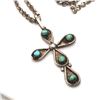 Image 2 : Zuni Circa 1940 Kingman Turquoise Cross