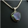 Image 3 : AAA Purple Druzy Handmade Pendant With Chain