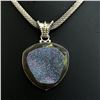 Image 4 : AAA Purple Druzy Handmade Pendant With Chain
