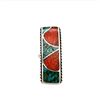 Image 2 : Vintage Zuni Coral & Turquoise Inlay Ring