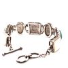 Image 3 : Handmade Turquoise, Multi Stone Link Bracelet
