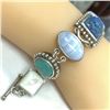 Image 5 : Handmade Turquoise, Multi Stone Link Bracelet
