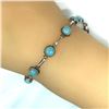 Image 2 : Navajo Handmade Larimar Link Bracelet