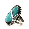 Image 2 : Rare Navajo Jessie Claw Turquoise Ring
