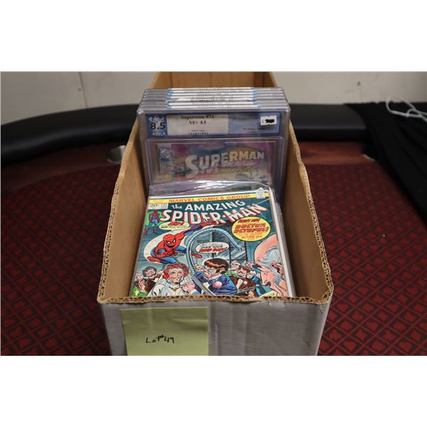 Long box of comics 7 graded