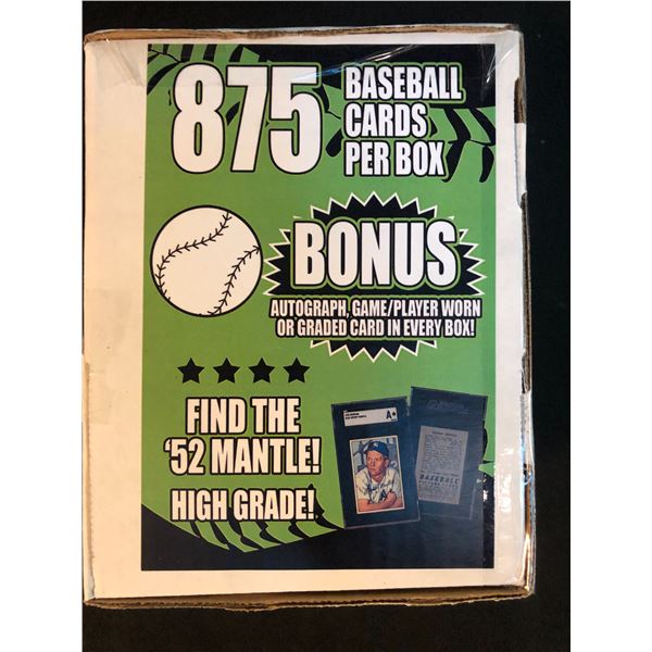 875 BASEBALL CARDS PER BOX "BONUS" AUTOGRAPH, GAME/PLAYER WORN OR GRADED CARD IN EVERY BOX!