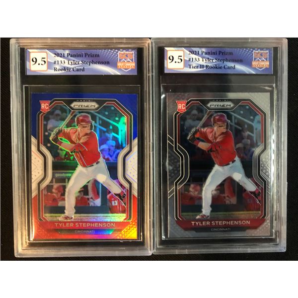 CGC HIGH GRADE PANINI PRIZM TYLER STEPHENSON BASEBALL ROOKIE CARD LOT