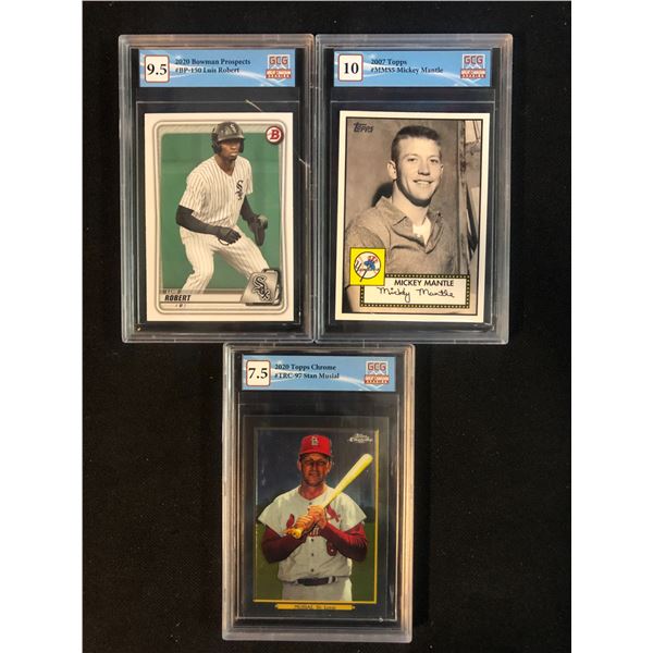 GCG HIGH GRADE BASEBALL CARD LOT