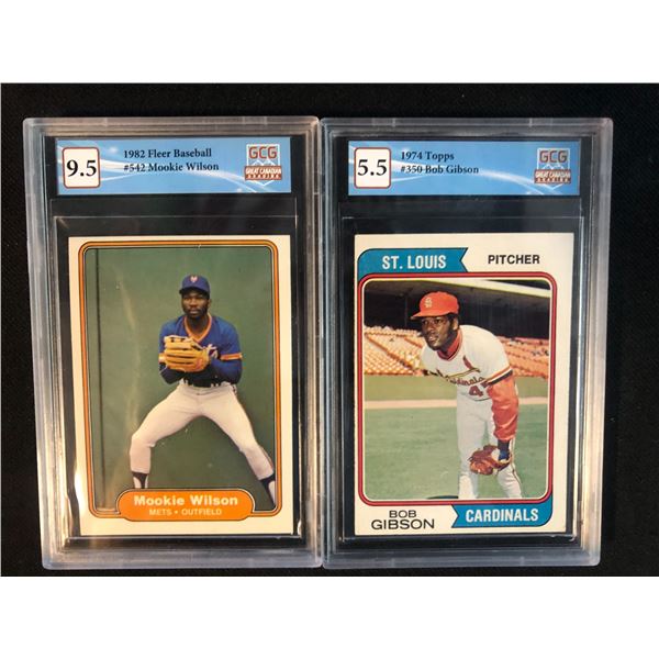 GCG HIGH GRADE BASEBALL CARD LOT (MOOKIE WILSON/ BOB GIBSON)